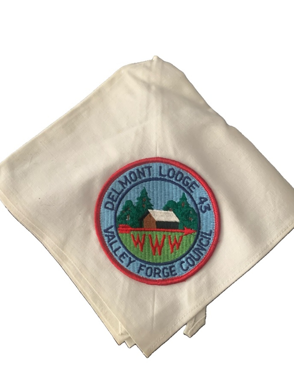 Vintage Boy Scouts Scout Delmont Lodge 43 Valley Forge Council WWW Neckerchief